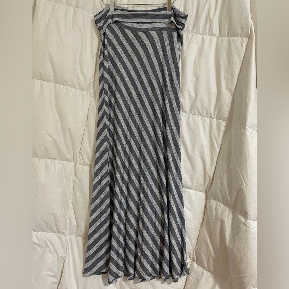Fold over top full-length skirt